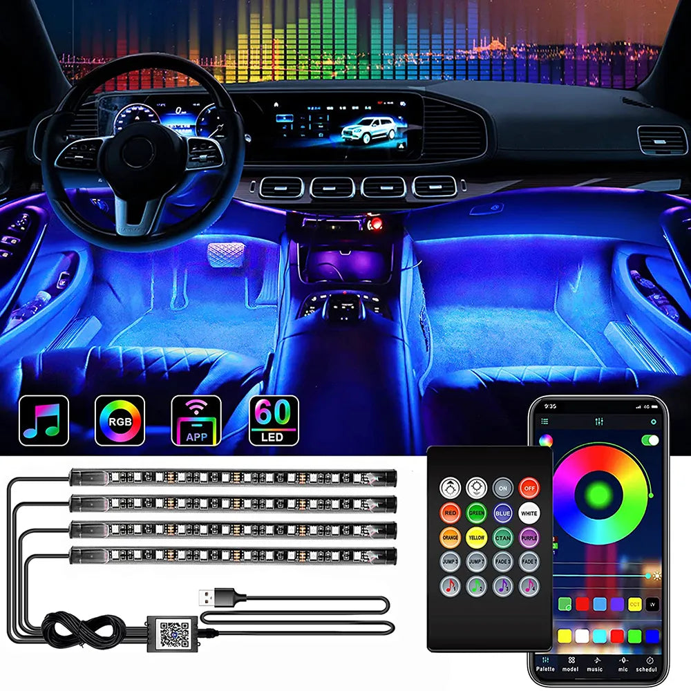 Car Interior Footwell Ambiance Enhancement Kit