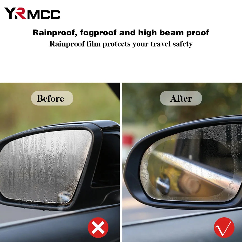 Mirror Film: 2 Pcs Anti-Fog/Rainproof Set