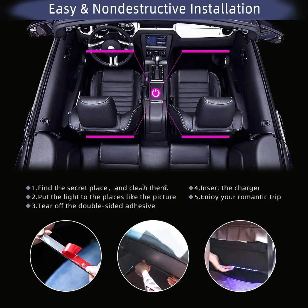 Car Interior Footwell Ambiance Enhancement Kit